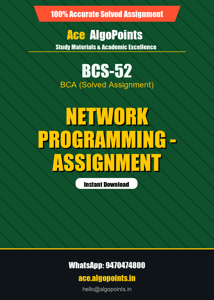 BCS-52 - Network Programming - Assignment