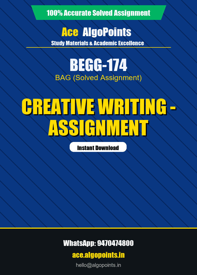 BEGG-174 - Creative Writing - Assignment