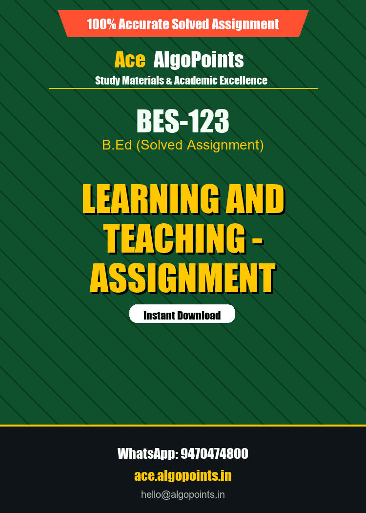 BES-123 - Learning and Teaching - Assignment