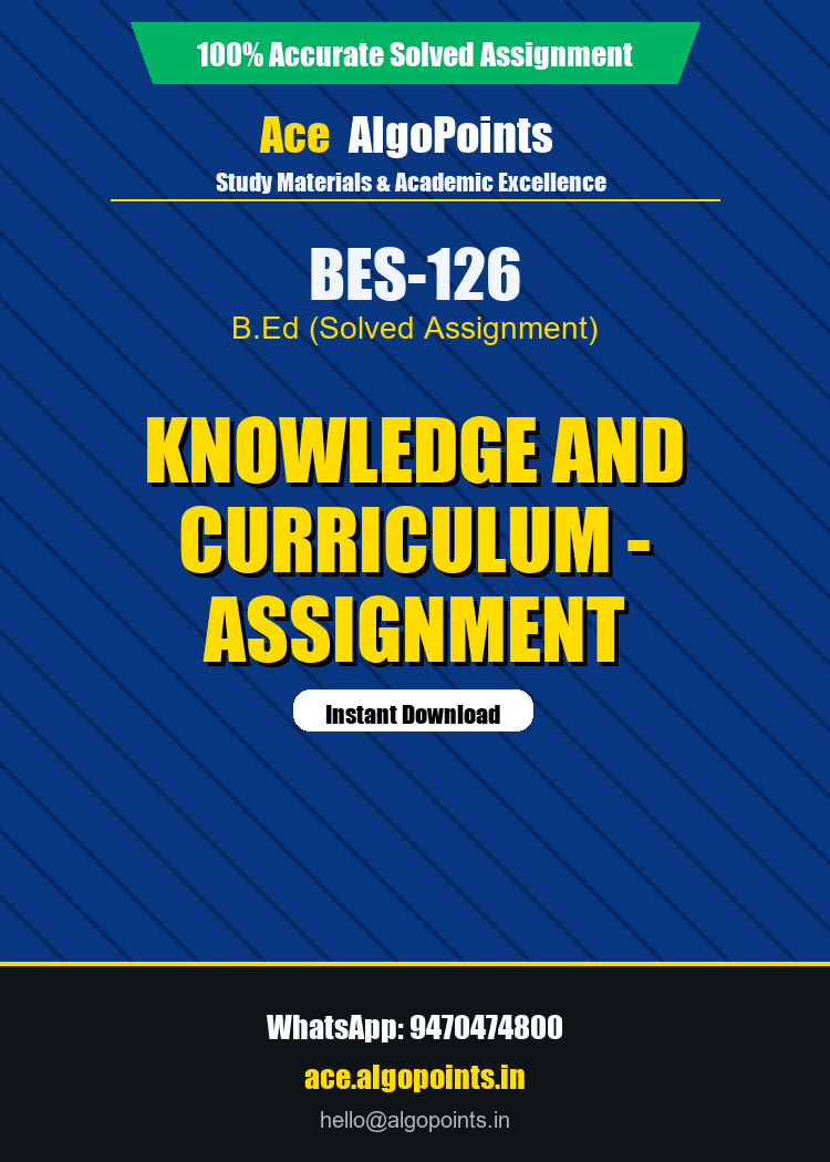 BES-126 - Knowledge and Curriculum - Assignment