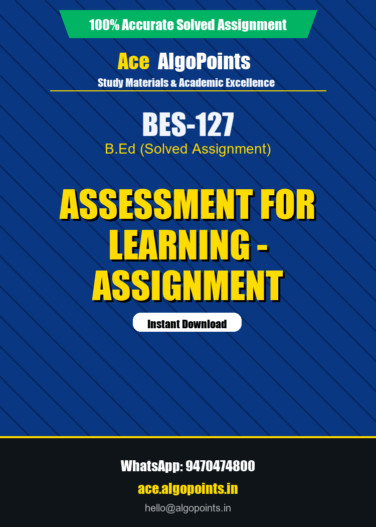 BES-127 - Assessment for Learning - Assignment