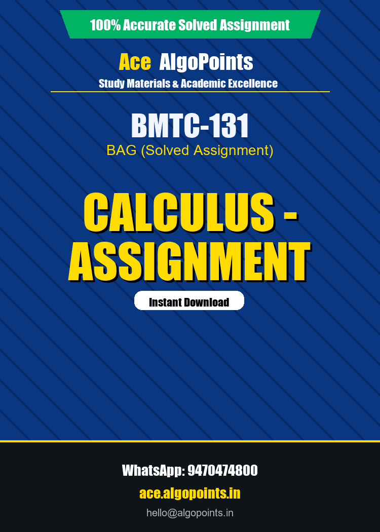 BMTC-131 - Calculus - Assignment