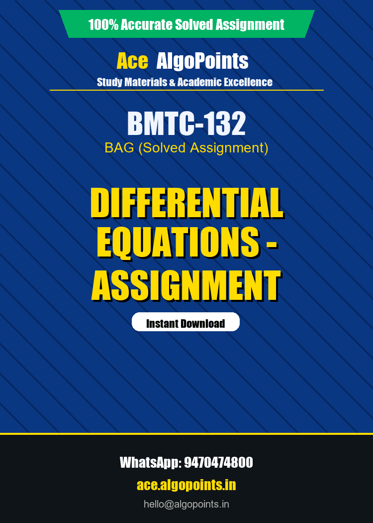 BMTC-132 - Differential Equations - Assignment