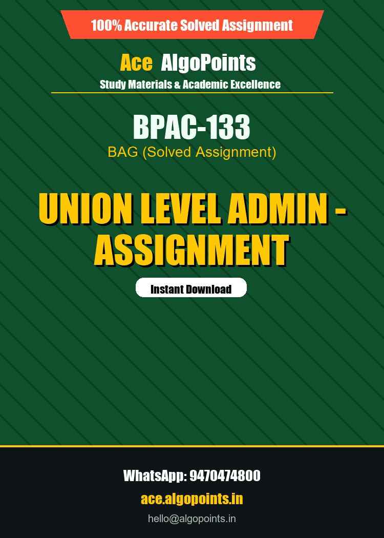 BPAC-133 - Union Level Admin - Assignment