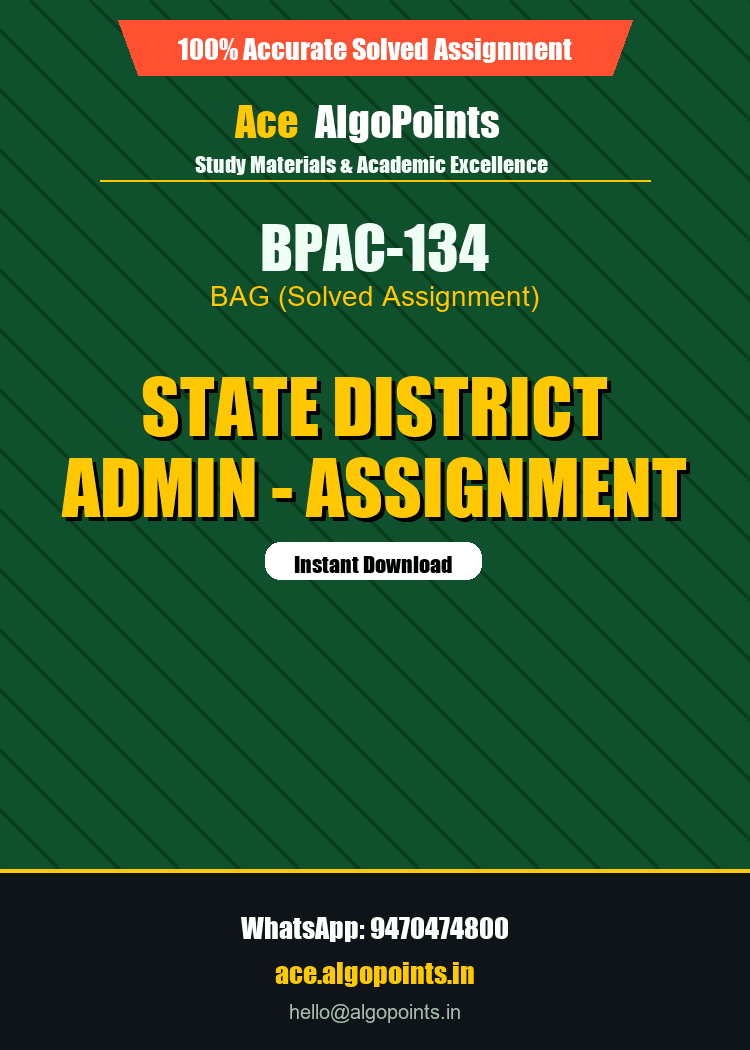 BPAC-134 - State District Admin - Assignment