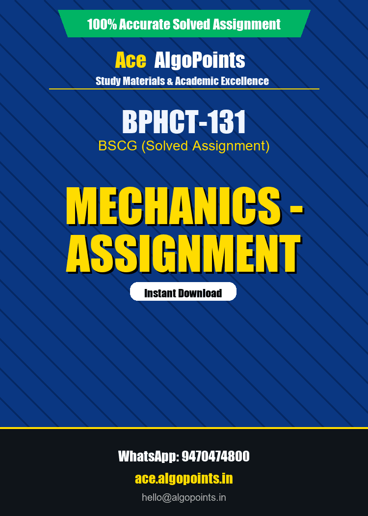 BPHCT-131 - Mechanics - Assignment