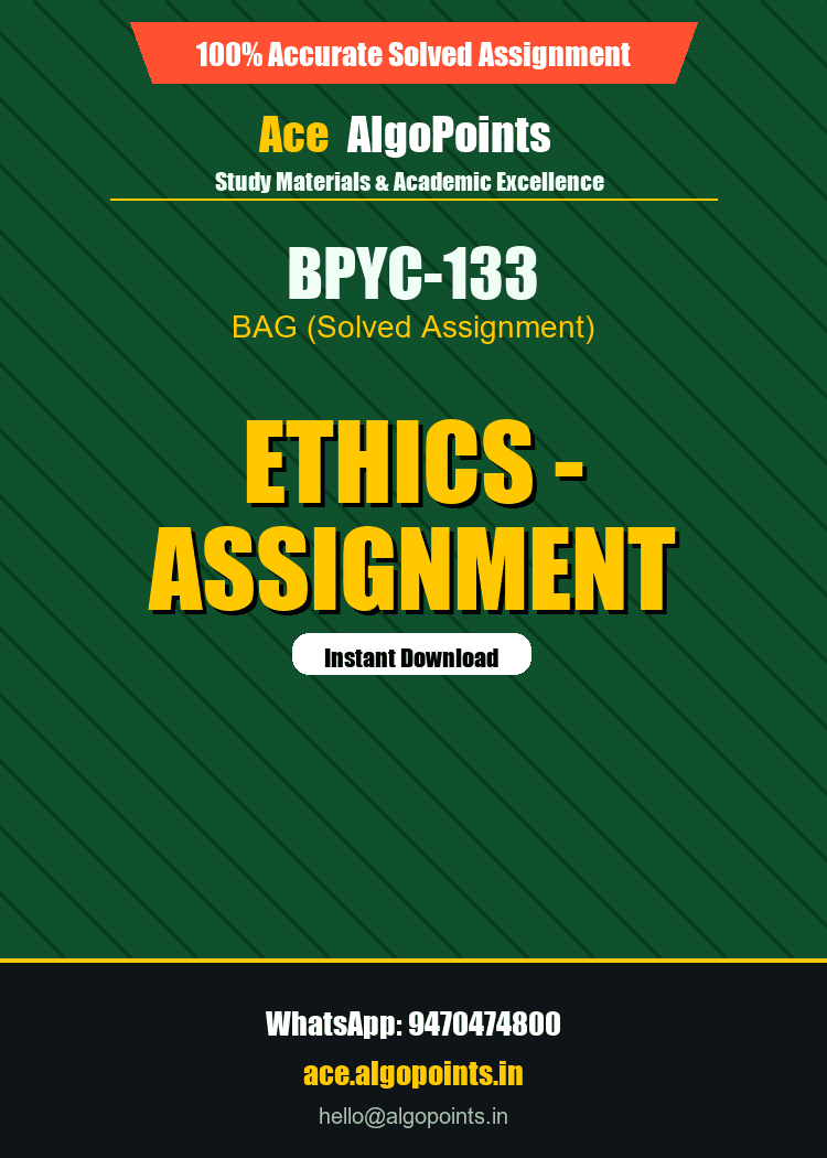 BPYC-133 - Ethics - Assignment