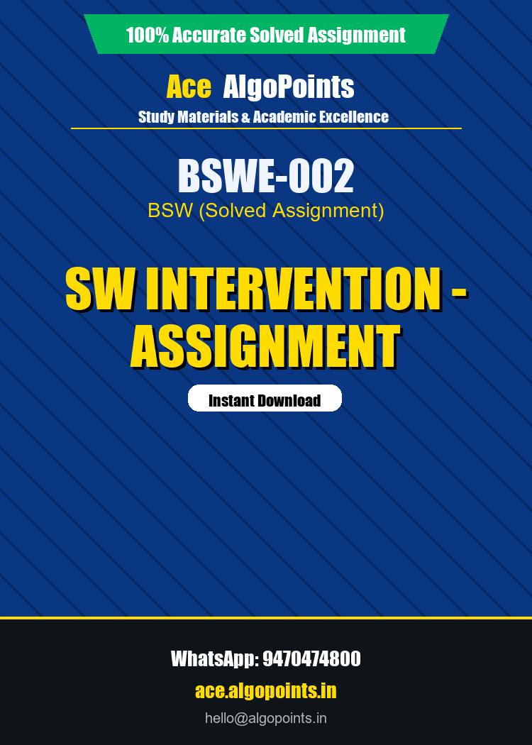 BSWE-002 - SW Intervention - Assignment