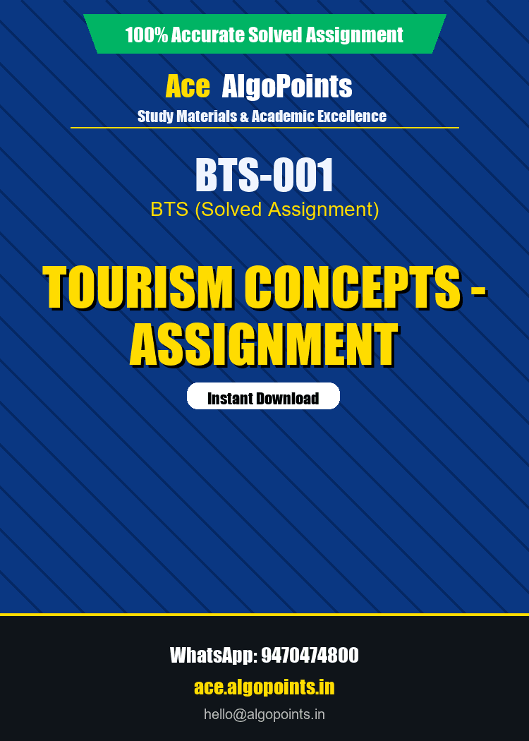 BTS-001 - Tourism Concepts - Assignment