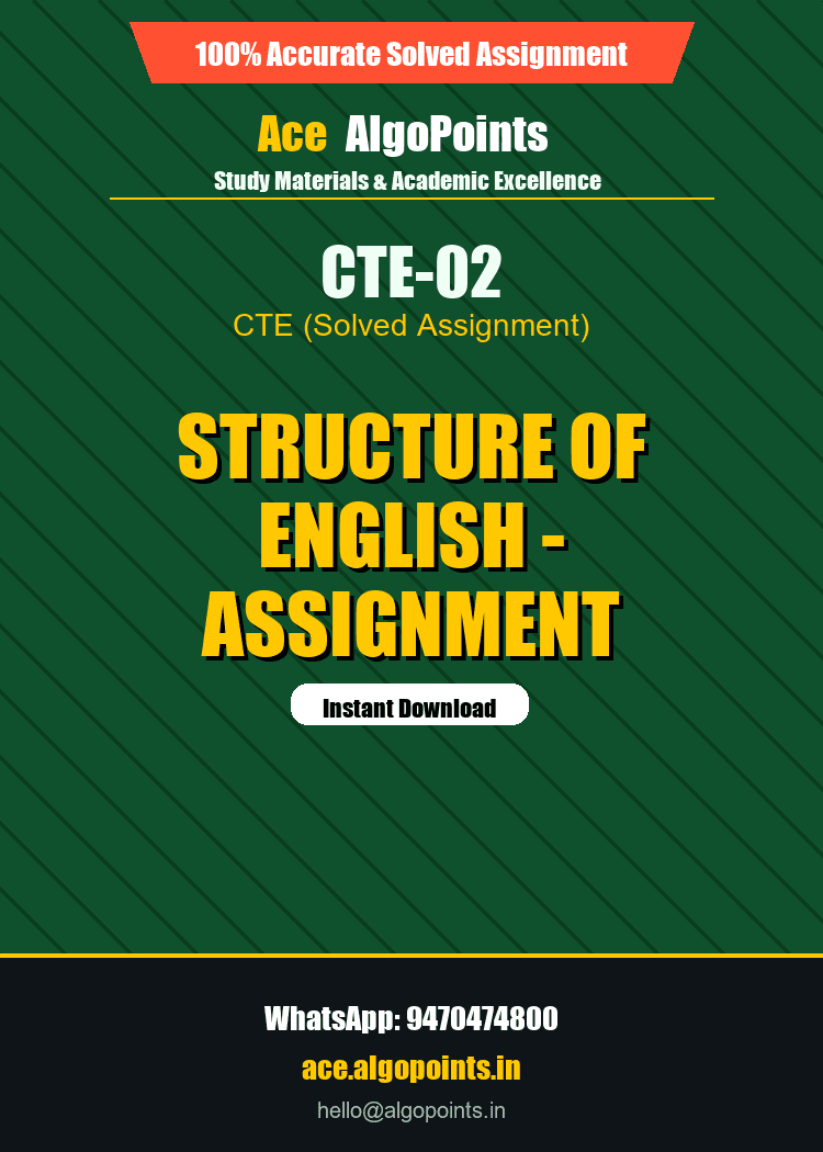 CTE-02 - Structure of English - Assignment