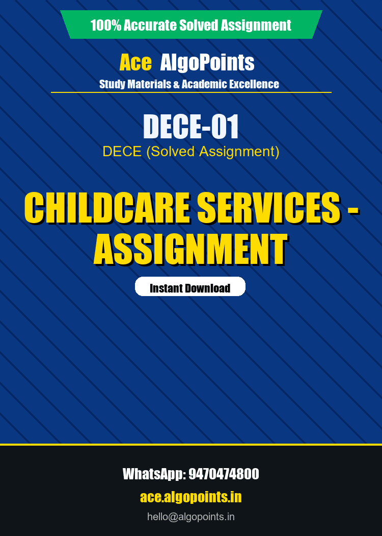 DECE-01 - Childcare Services - Assignment