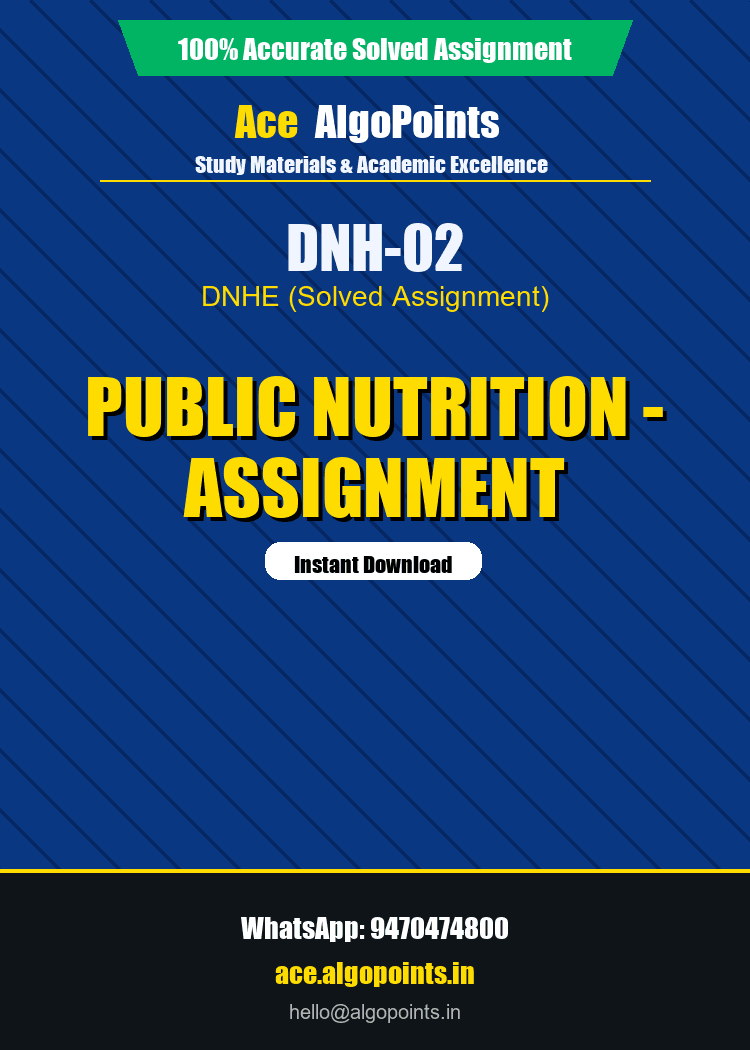 DNH-02 - Public Nutrition - Assignment