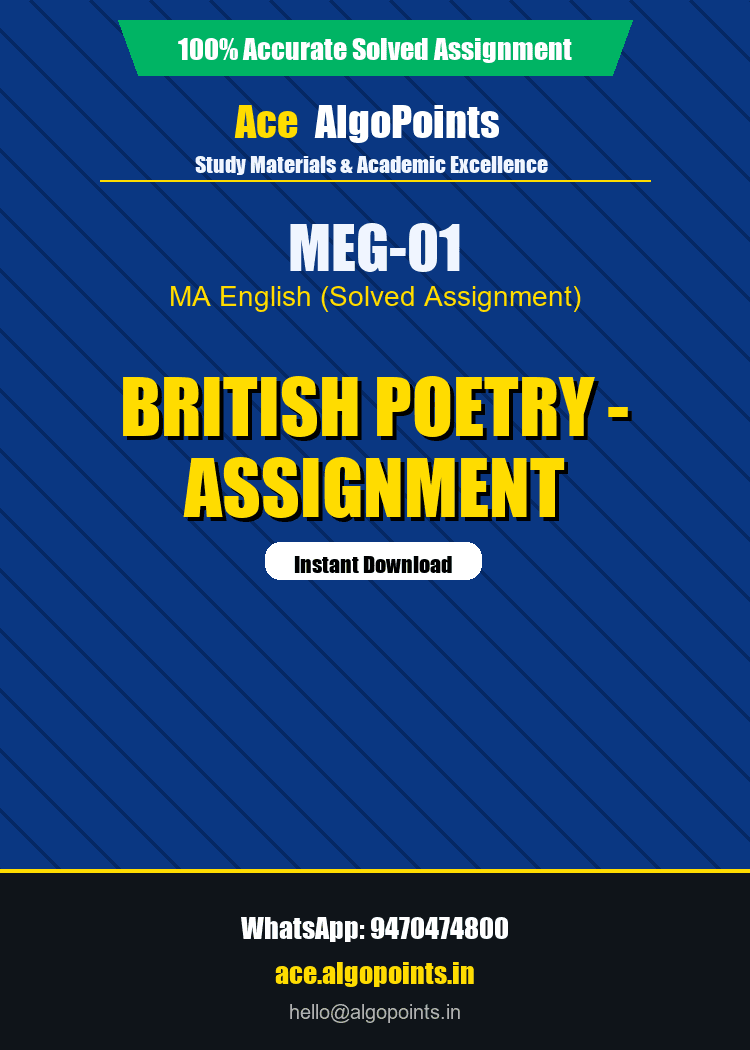 MEG-01 - British Poetry - Assignment