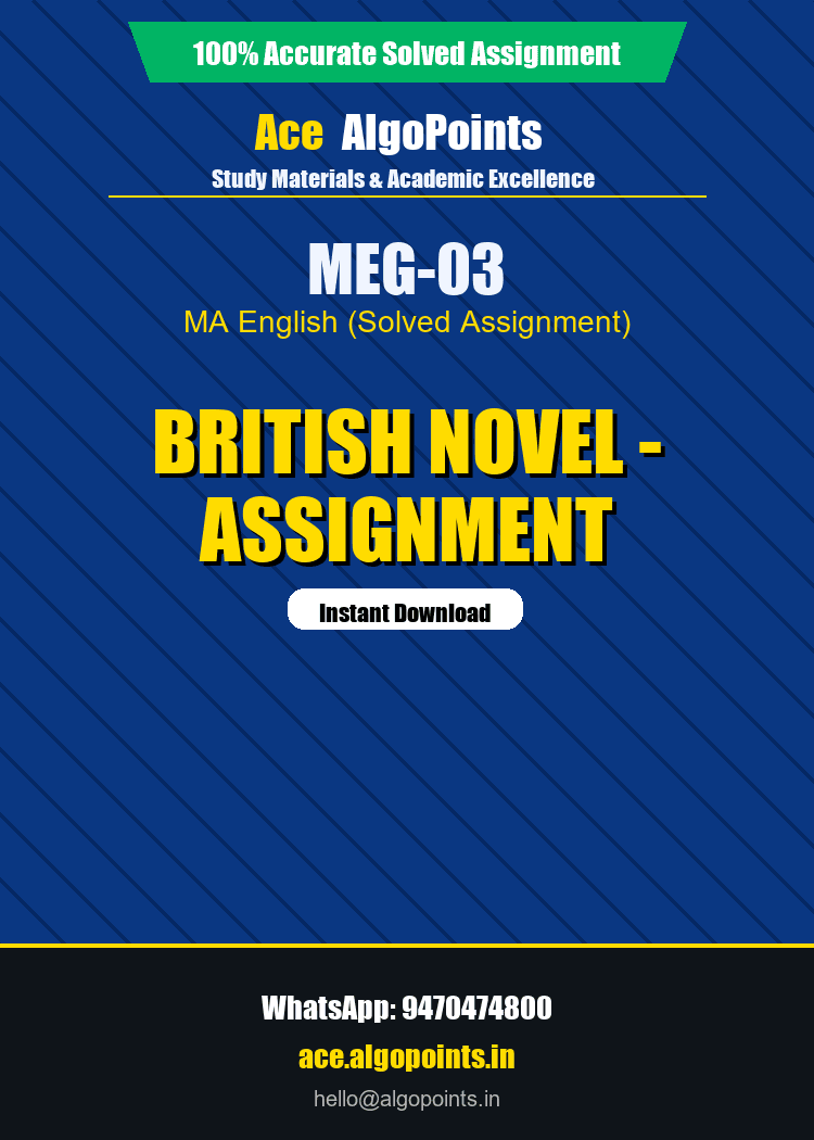 MEG-03 - British Novel - Assignment