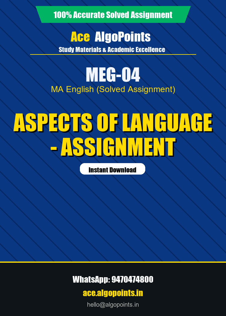 MEG-04 - Aspects of Language - Assignment