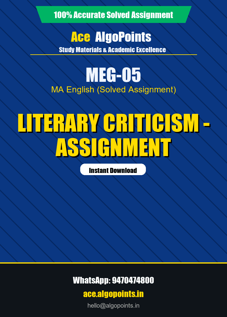 MEG-05 - Literary Criticism - Assignment