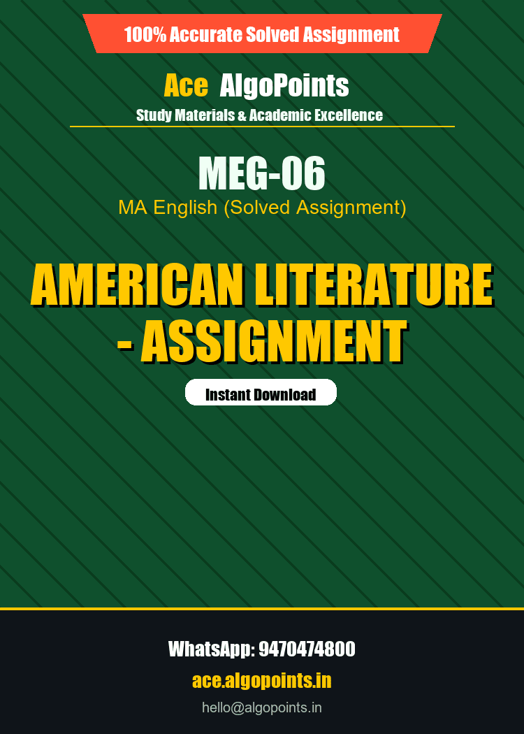 MEG-06 - American Literature - Assignment