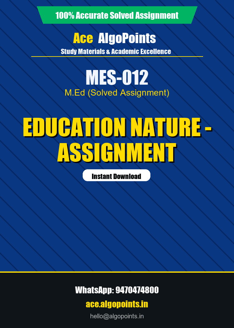 MES-012 - Education Nature - Assignment