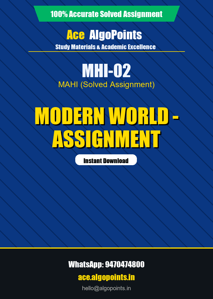 MHI-02 - Modern World - Assignment