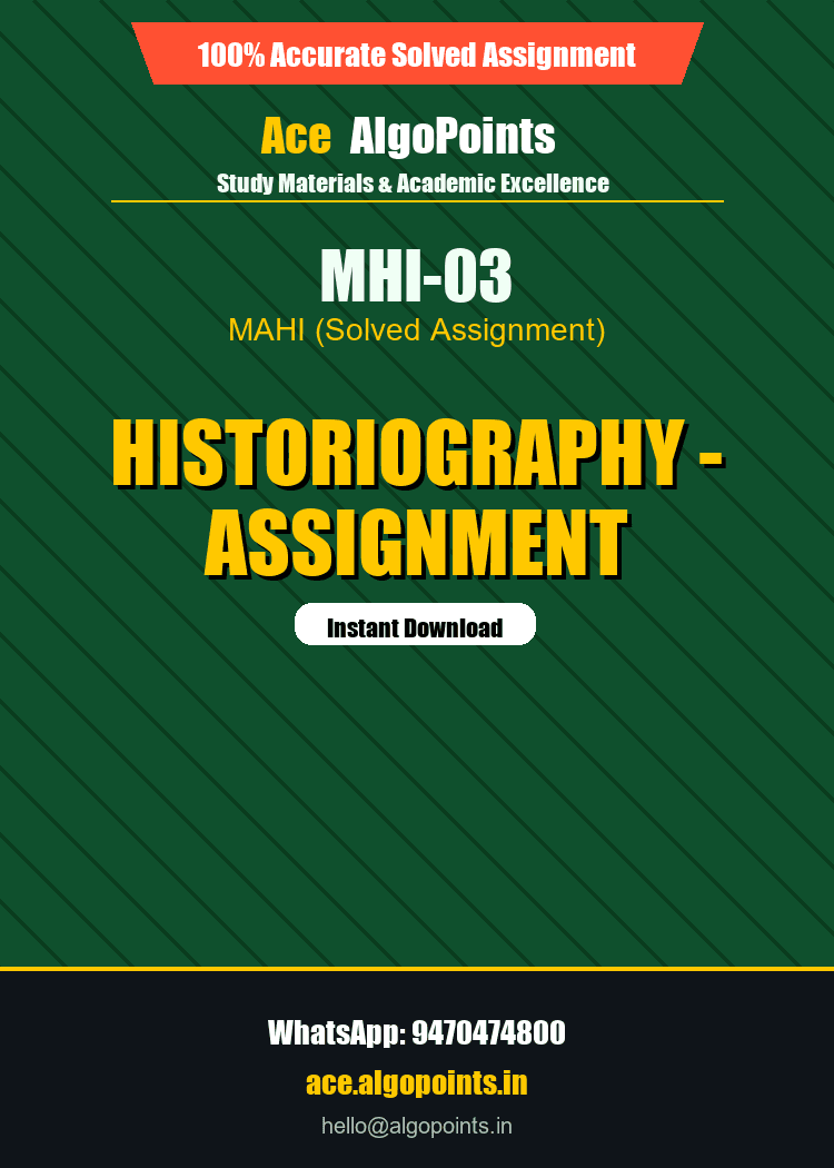 MHI-03 - Historiography - Assignment
