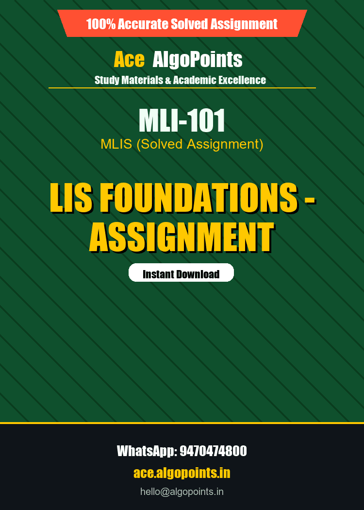 MLI-101 - LIS Foundations - Assignment