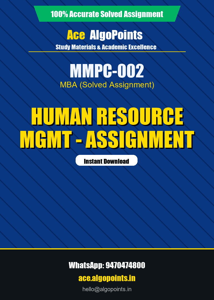 MMPC-002 - Human Resource Mgmt - Assignment