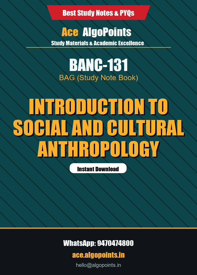 BANC-131 - Introduction to Social and Cultural Anthropology