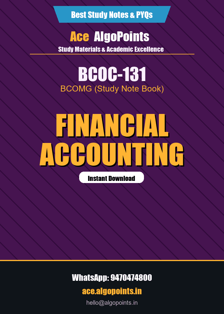 BCOC-131 - Financial Accounting