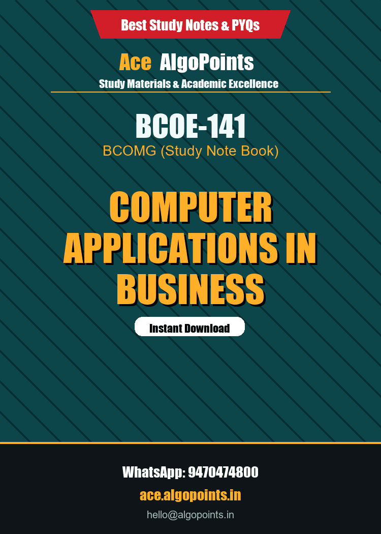 BCOE-141 - Computer Applications in Business