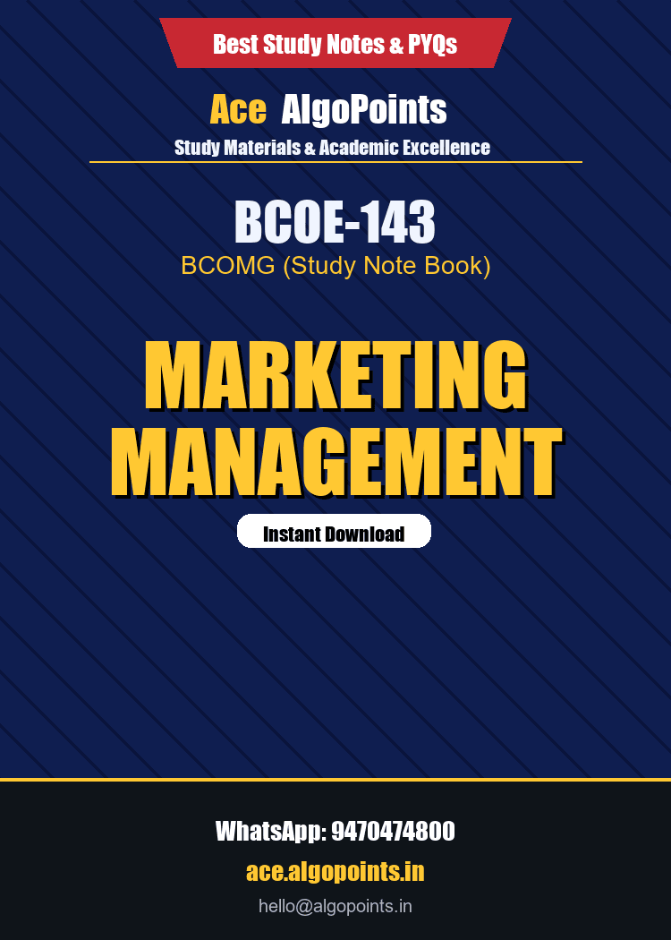 BCOE-143 - Marketing Management
