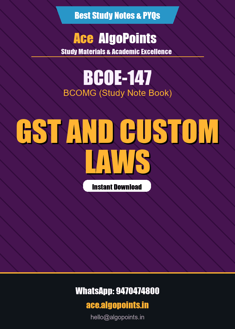 BCOE-147 - GST and Custom Laws