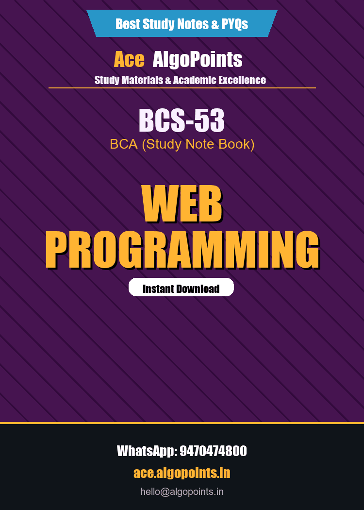 BCS-53 - Web Programming