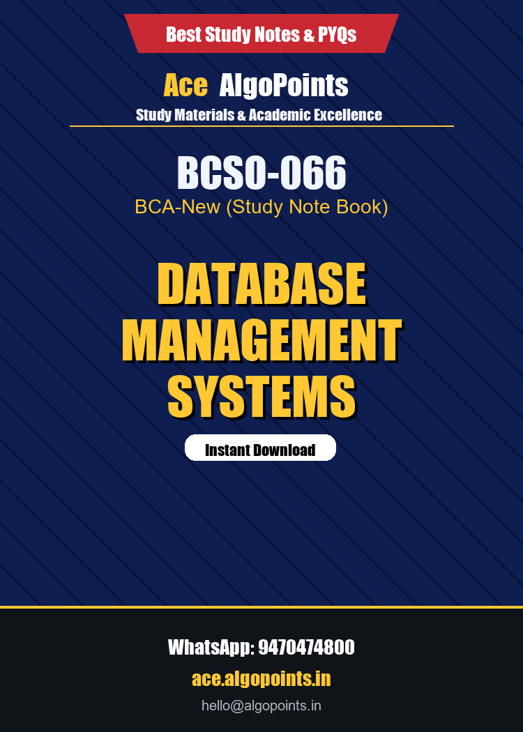 BCSO-066 - Database Management Systems