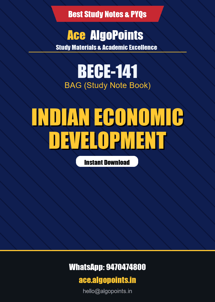 BECE-141 - Indian Economic Development