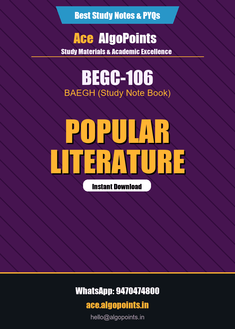 BEGC-106 - Popular Literature
