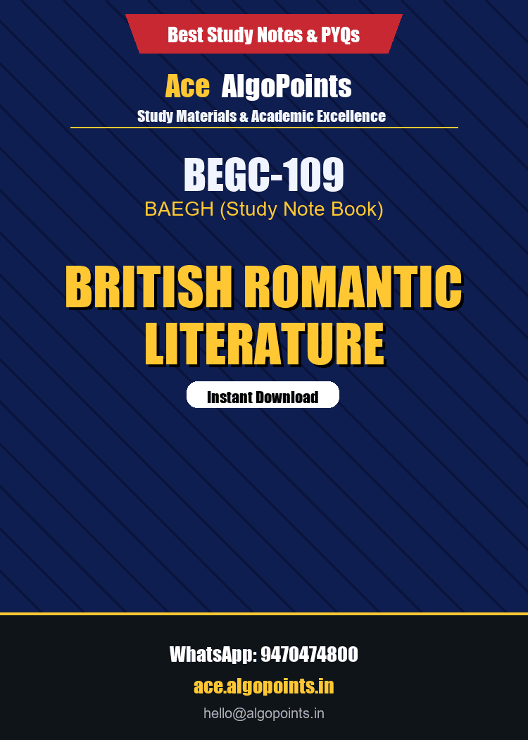 BEGC-109 - British Romantic Literature