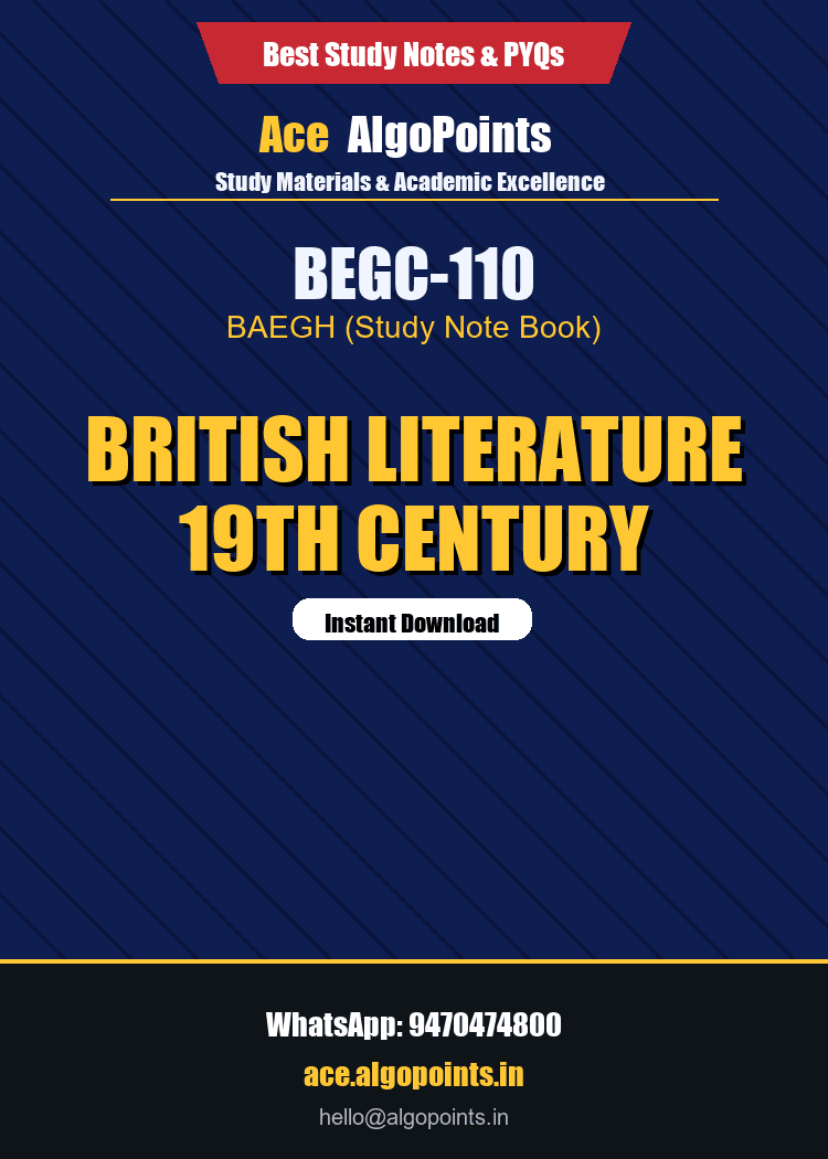 BEGC-110 - British Literature 19th Century