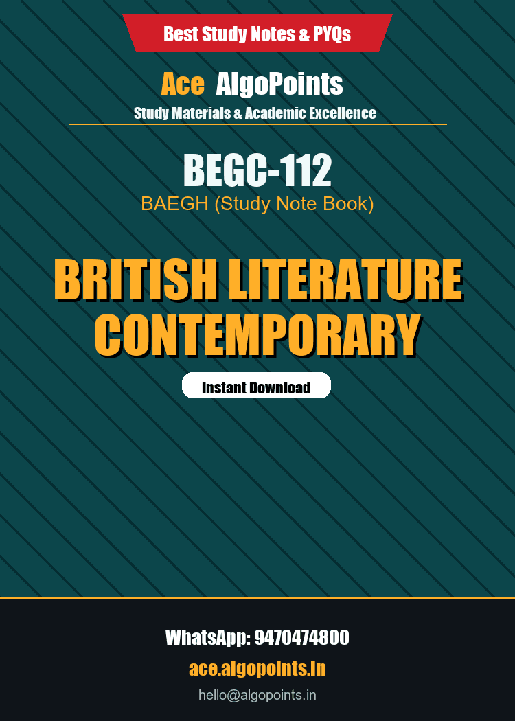 BEGC-112 - British Literature Contemporary