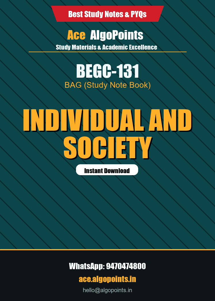 BEGC-131 - Individual and Society