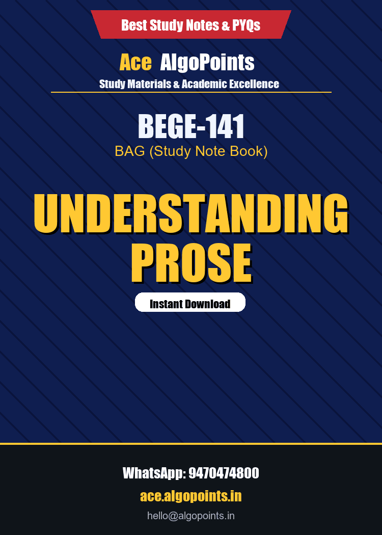 BEGE-141 - Understanding Prose