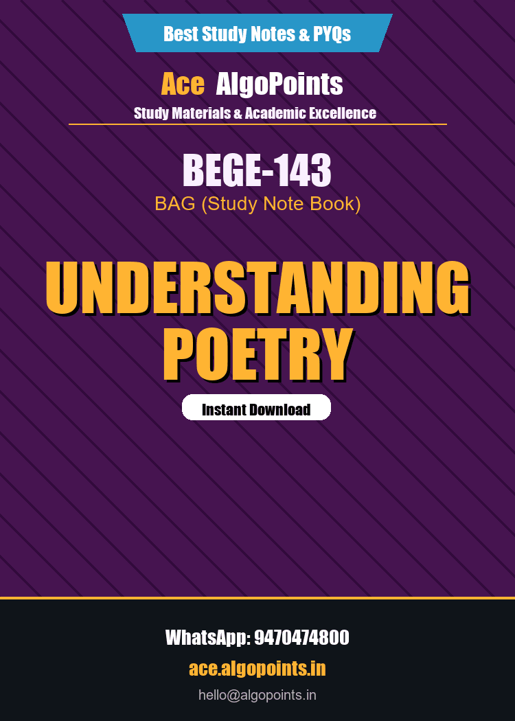 BEGE-143 - Understanding Poetry