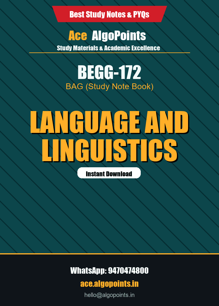 BEGG-172 - Language and Linguistics