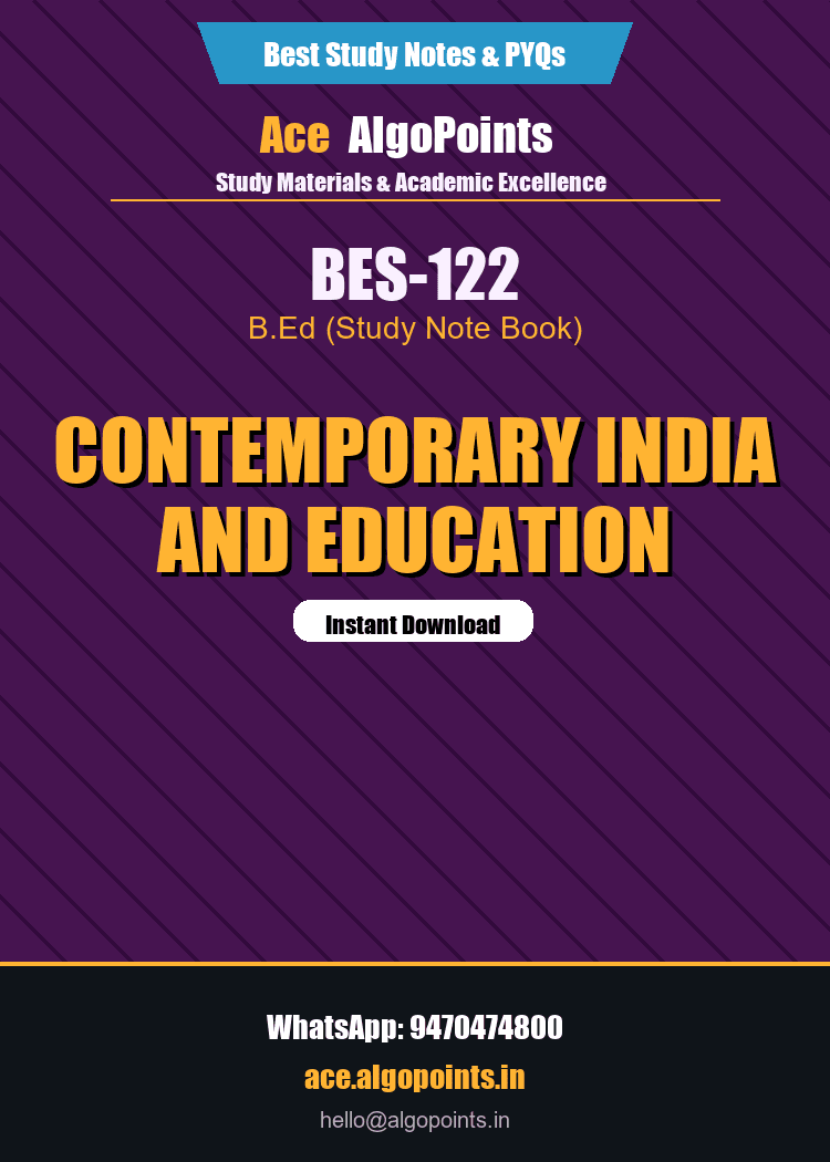 BES-122 - Contemporary India and Education