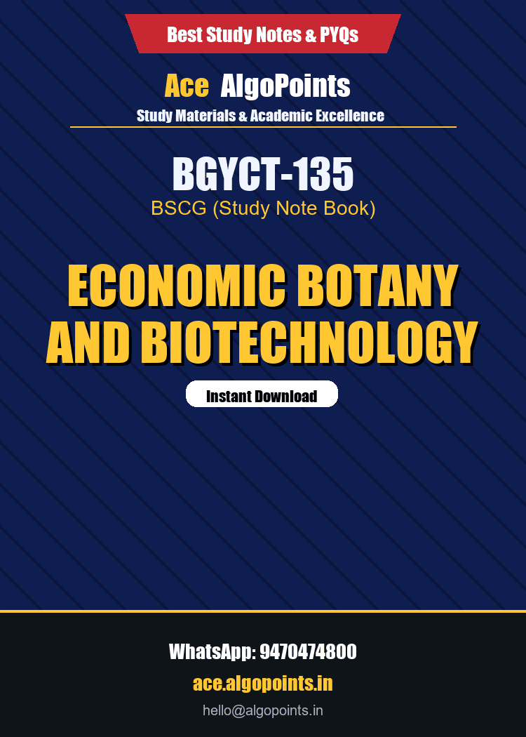 BGYCT-135 - Economic Botany and Biotechnology