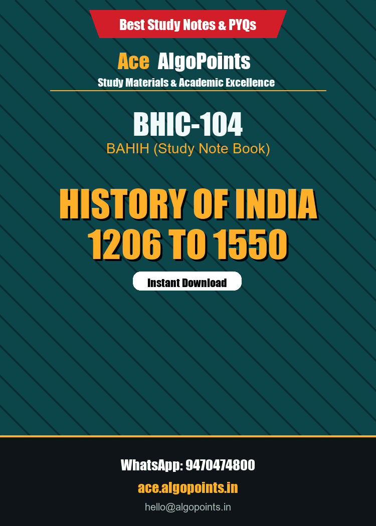 BHIC-104 - History of India 1206 to 1550