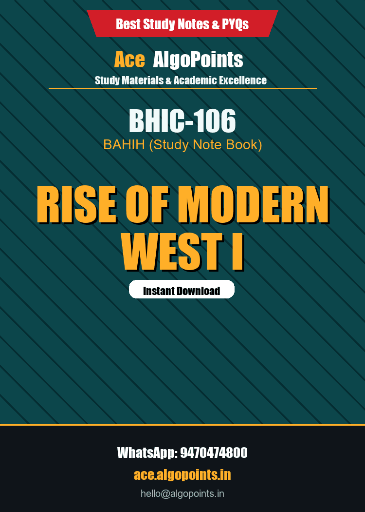 BHIC-106 - Rise of Modern West I
