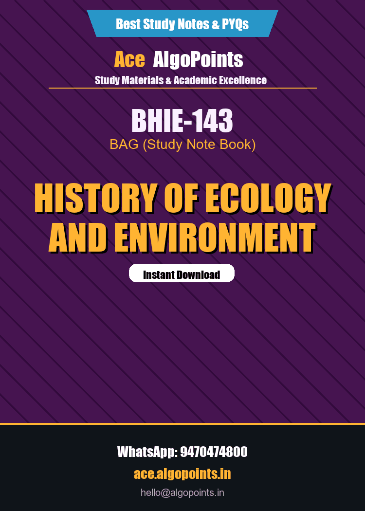 BHIE-143 - History of Ecology and Environment