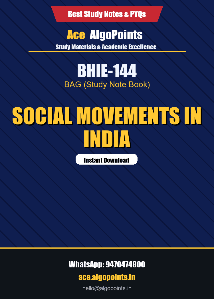 BHIE-144 - Social Movements in India
