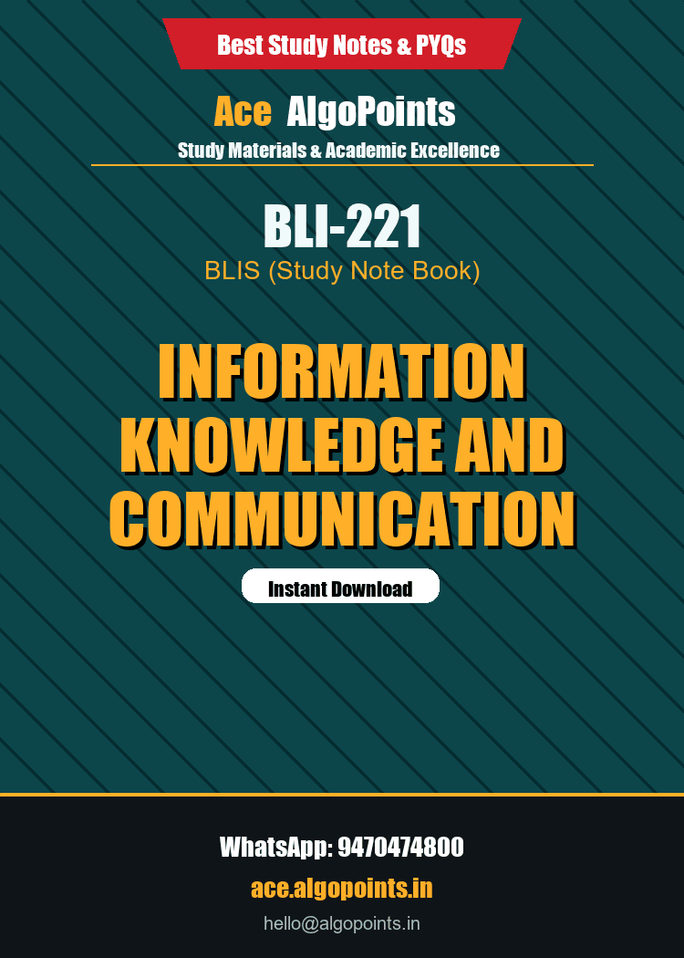 BLI-221 - Information Knowledge and Communication