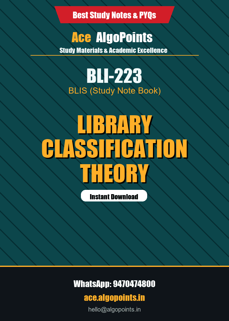 BLI-223 - Library Classification Theory